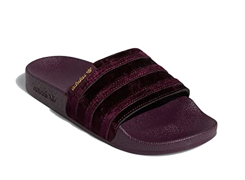 adidas Adilette Slip On Womens Shoes Size 6, Color: Victory Crimson/Victory Crimson/Gold Metallic-Red