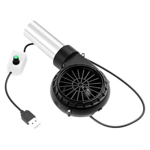 Allthingstore Soplador de barbacoa de velocidad ajustable con alimentación USB para barbacoas al aire libre y picnics (velocidad ajustable)