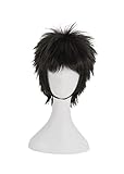Anime Trafalgar D. Water Law Cosplay Wig, Black Short Hair Role Play Halloween Party Wigs + Wig Cap