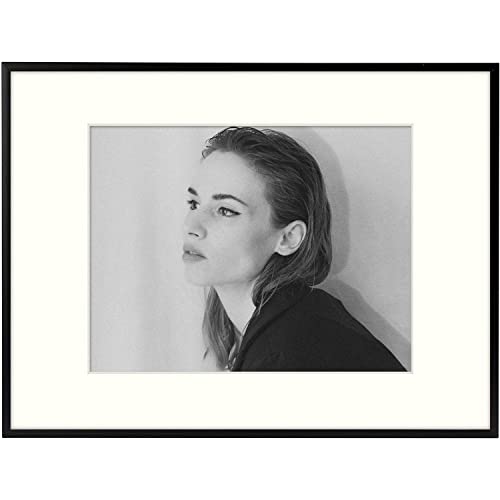 Golden State Art, 12X16 Aluminum Photo Frame With Ivory Mat For 8.5X11 Pictures - Sawtooth Hangers, Spring Clips - Wall Mounting - Real Glass - Metal Frame (Black, 1-Pack) #TOP7