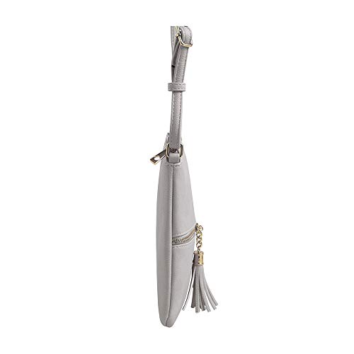 Image of SG SUGU Lightweight Medium Crossbody Bag Shoulder Bag with Tassel and Zipper Pocket