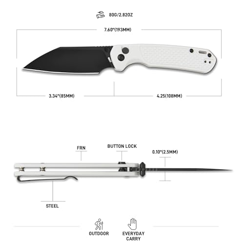 Image of CJRB Pyrite-Light Pocket Folding Knife, 3.34'' AR-RPM9 Steel Blade, Gray