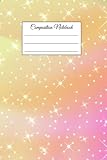 Composition Notebook: Blank-lined College Ruled Composition Notebook, Journal, Diary with Sparkle Design Cover in Gradient Color. Size: 6 x 9, 120 pages Paperback