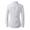Women's Formal Work Wear White Simple Shirt (225 White, S)