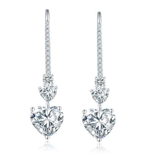 Boucles d'oreilles Coeur Moissanite Argent 925 à porter au quotidien avec élégance