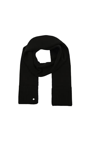 kate spade new york Women's Wool Blend Scarf, Stylish Fashion Accessory for Women, black, OS