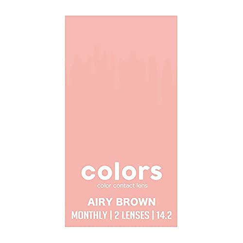 カラコン カラーズ マンスリー エアリーブラウン colors【PWR】-0.50 2枚入り
