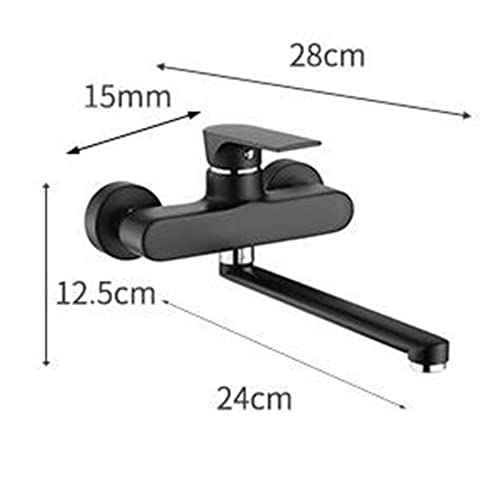 Robinet de cuisine noir mat mural mitigeur à double commande - 4