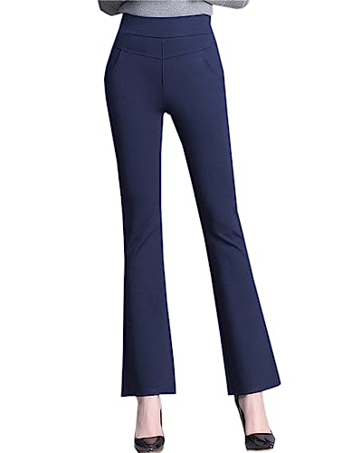 Betusline Women's Bootcut Dress Pants High Waisted Stretchy Pull On Casual Work Pants