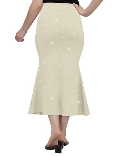 Image of Mehrang Stretchable Shimmer Saree Shapewear Petticoat for Women, Skirts for Women,Shape Wear Dress for Saree