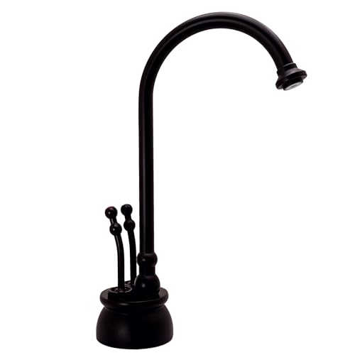 Image of Westbrass DT1F262-12 Docalorah 10 inch 2-Handle Hot and Cold Water Dispenser Faucet with Digital Tank and Filter, Oil Rubbed Bronze