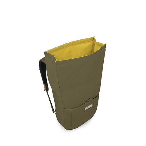 Image of Osprey Arcane Roll Top Commuter Backpack, Green OS | everyday bag, campus pack, laptop carry, laptop sleeve, work school travel, bottle pockets, everyday carry, Green color