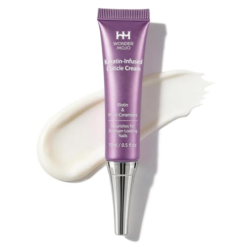 WM WONDER MOJO Nail & Cuticle Cream with Keratin, Biotin & Ceramides – Non-Greasy Deep Hydration,...