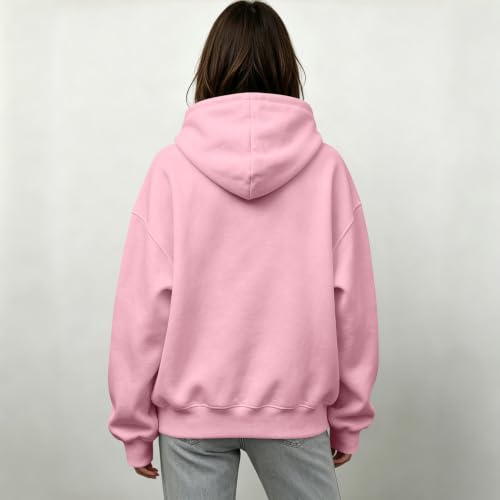 Funnel Neck Hoodie Women Oversized Mock Neck Sweatshirt Fall Clothes - image 5