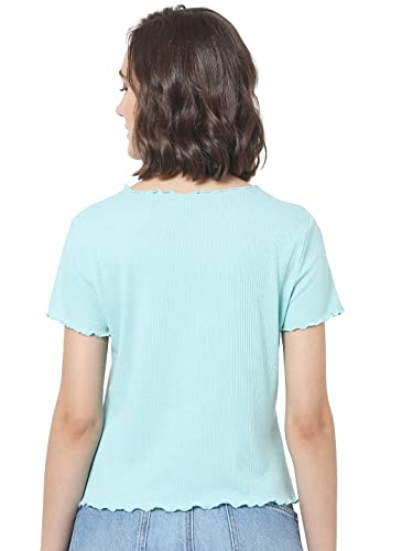 Image of ONLY Women's Polyester Blend Slim Fit T-Shirt