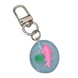 KEXIAO Llavero miniatura brillante para acuario de resina, peceras, accesorios para mochilas, amigos, estudiantes