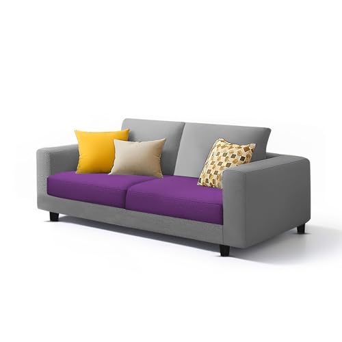 Image of Galib 2 Seater Sofa Set for Living Room (Purple Grey Fabric) Premium Fabric Sofa Set