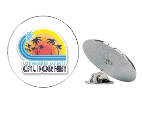 Los Angeles California Round Metal 0.75