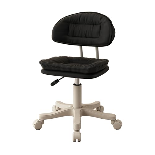 Tabouret ergonomique à roulettes contre mal de dos réglable noir - 2