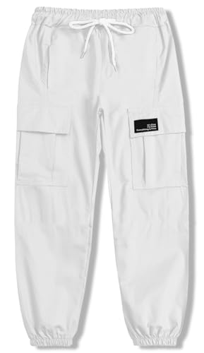 Image of Cromoncent Girls&Womens Cargo Pants Elastic Waist Lightweight Outdoor Jogger Pants, 6 Years - XX-Large
