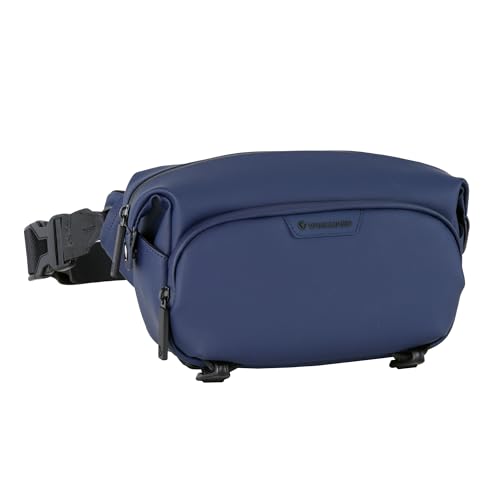 Image of Vanguard VEO Lite W3L Camera & Everyday Waist Pack (Navy) - 3L Capacity, Fits Mirrorless Camera + Accessories, Tripod Strap, Adjustable Wear, Easy-Clean Water-Resistant Design