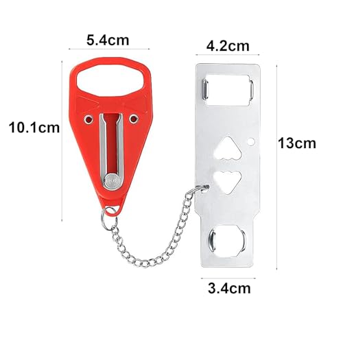 Portable Door Lock for Travel & Home Security - Extra Safety Lock for Hotels, Bedrooms, Apartments & Schools - Easy to Install Anti-Theft Device from Inside - Image 3