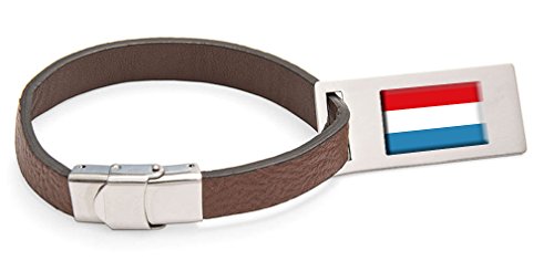 Drapeau du Luxembourg pour célébration et collection avec cuir gravé