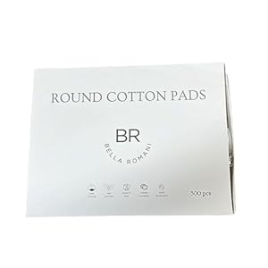 Cotton Rounds Makeup Remover Pads – Pack of 300 – Organic Pads, Lint Free, Eco-Friendly, Compostable, Unique Triple Layers & Ultra Soft – Nail Polish Remover (White, 300 Count)