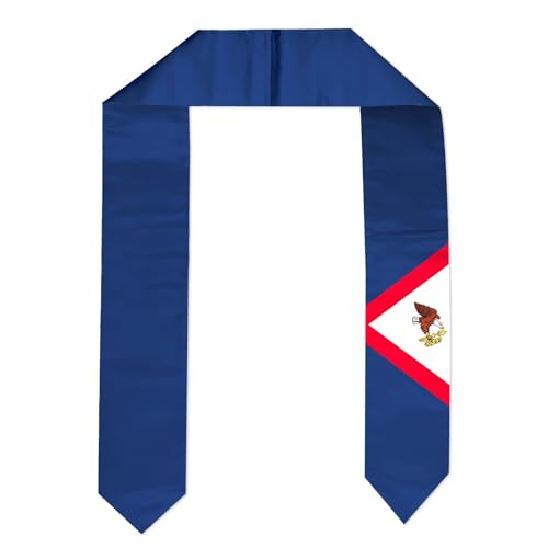American Samoa Flag Graduation Stole Sash, American Samoa Flag Graduation Shawl Sash Stole Wraps Scarf For International Study Pride Women Men4