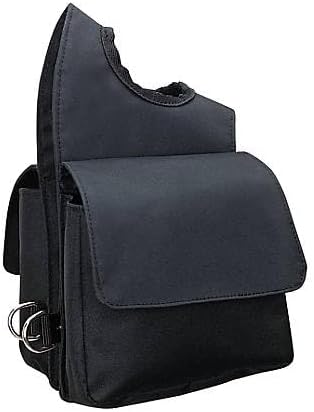 Cowhide Genuine Leather Western Equestrian Trail Simple Horse Saddle Bag Pack Equipment Horse Saddle Bags Tack Set Accessories Size: 10” L x 10” W x 3 ½” D inches' MO-SBAG-159