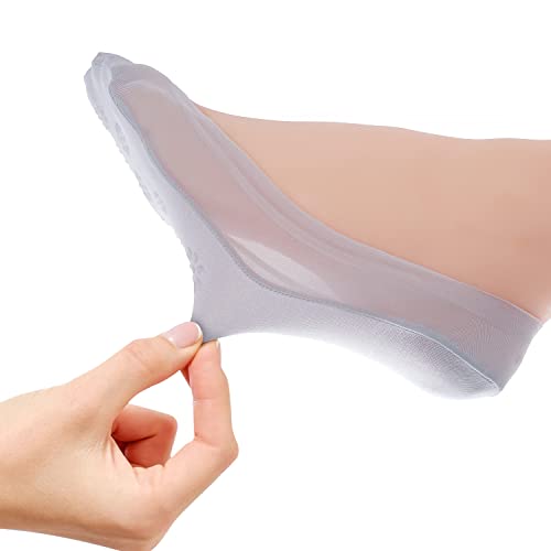 Image of No Show Socks Women Nylon Low Non-Slip Thin Liner Socks for Flats | Breathable material, Invisible hidden in high heels, Double anti-slip grip, Snug fit for ballet shoes casual