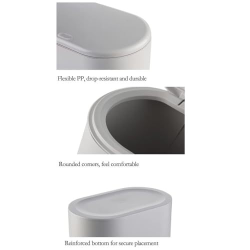 Papelera pequeña rectangular para solucionar la falta de espacio en baños y cocinas estrechas 4