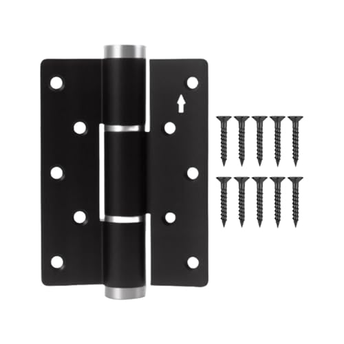 Samozamykające się zawiasy drzwiowe, 4-pak, automatyczne, ukryte, ze stopu aluminium, miękkie zamknięcie, tłumione zamknięcia do drzwi skrzydłowych, łatwa instalacja