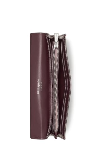 Image of kate spade new york Deco Croc Embossed Mixed Material Large Flap Wallet