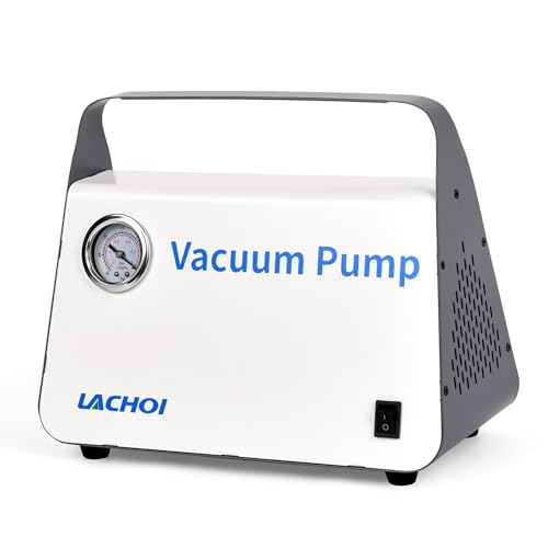 LACHOI Lab Vacuum Pump Portable Oilless Diaphragm Filtration 15L/min Flow Rate Oill Free Vacuum Dual Pressure...