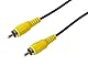 PremiumCord Cinch Kabel 1,5m, 1x Cinch RCA Stecker auf 1x Cinch RCA Stecker, Audio Video Verbindungskabel, Farbe schwarz 1,5 m