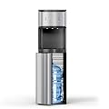 Manastin Bottom Loading Water Cooler Dispenser for 3-5 Gallon Bottles, 3 Temperature Settings - Hot, Cold & Room Water, Ideal Design for Home & Office, Stylish Silver