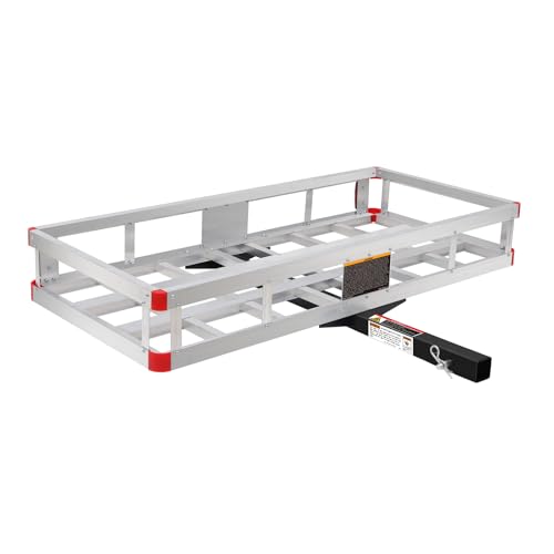 MaxxHaul 70108 Aluminum Cargo Carrier With High Side Rails- Trailer Hitch Mount For RV's, Trucks,...