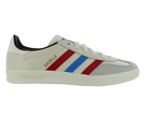 Image of adidas Gazelle Indoor Mens Shoes, Chalk White /Better Scarlet /Core Black, Size 7