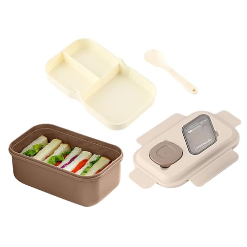 Auslaufsicherer, auslaufsicherer Lunchbehälter für Kinder | geteilter, mehrschichtiger Lunchbehälter 1600 ml, mikrowellengeeignet, spülmaschinenfest und konge