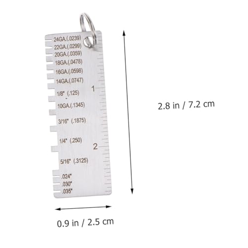 2pcs Stainless Gauge Inspection Tool Metal Thickness Gauge for Welding Measure Tool miniatura 2