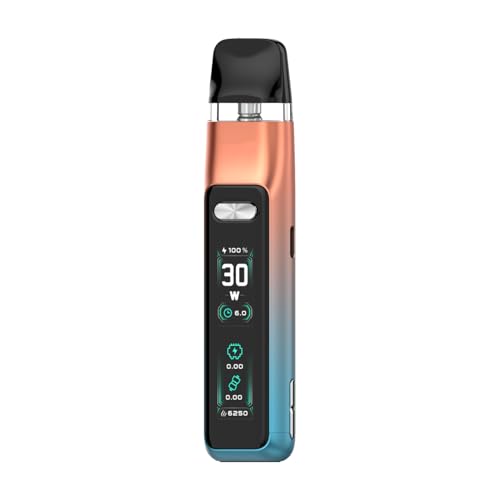 Kit NOVO GT S-mok 30 W Vape Batería integrada 1300 mAh (Naranja Azul) 2 ml Cartucho Novo Pod M 0,6/0,8 ohm Bobina integrada Pantalla doble Cigarrillo electrónico original - No Nicotine
