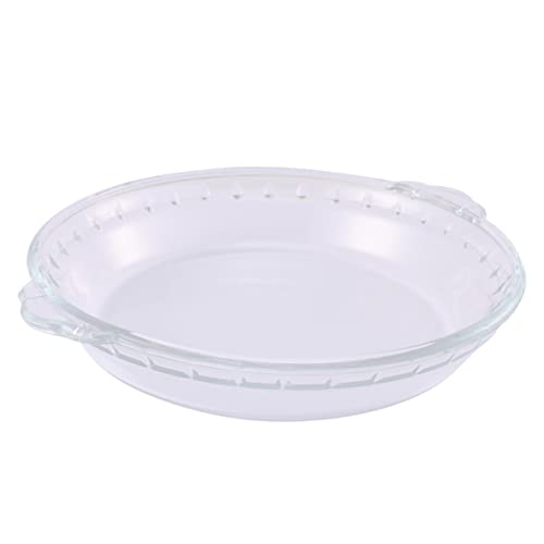 GRIRIW Heat-resistant Glass Pie Plate Microwave Baking Dish Classic Shape Casserole