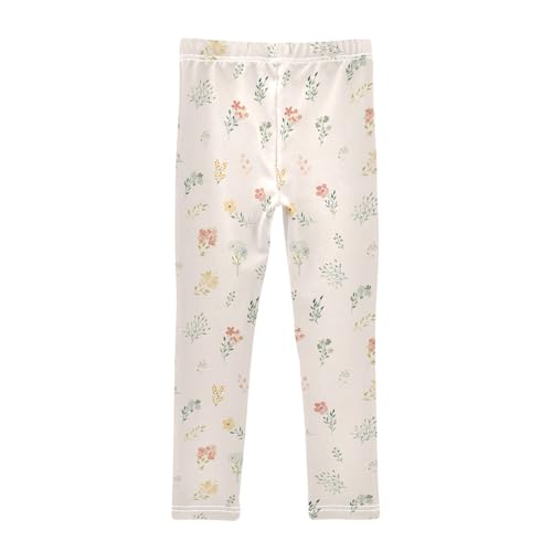 Wildflowers Girls Leggings,Workout Leggings for Girls Toddler Athletic Leggings Size for 3-10T2