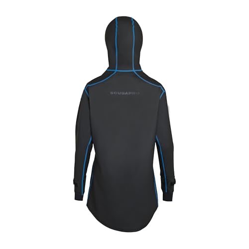 SCUBAPRO Women's Cruise Coat with Fleece Lining, Windproof and Water Resistant Jacket for Watersports, Medium, Blue3