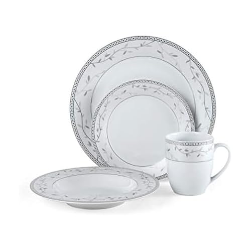Fitz and Floyd 5256724 Platinum Vine - Vajilla (porcelana, 32 piezas), varios colores