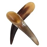 Beatifufu 2 Stück Massage Sticks aus Natürlichem Ochsenhorn 7–22cm Glatte Oberfläche Akupressur und Muskelentspannungshilfe für Wellness und Körpermassage