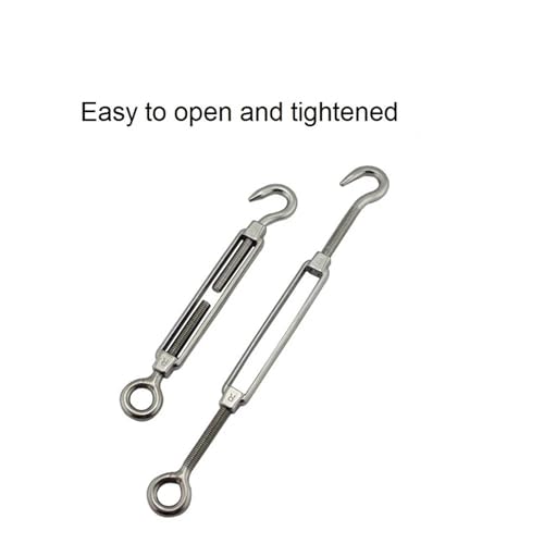 20 PCS 304 Stainless Steel Turnbuckle Hook & Eye for Marine Cable Railing miniatura 2