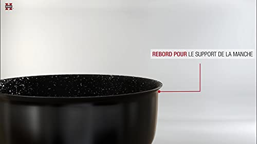 Herzberg Set Di Pentole A Induzione - Pentole E Padelle Per Tutto Il Calore - Rivestimento In Pietra Con Manico Rimovibile - 10 Pezzi HG-5000 Nero - 7
