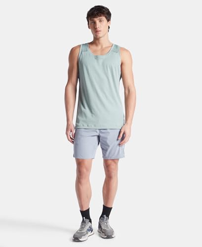 Image of Jockey MV20 Men's Recycled Microfiber Elastane Straight Fit Solid Active Wear Shorts